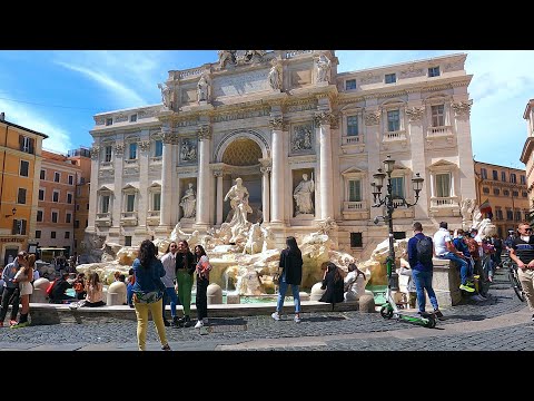 O que visitar em Roma em um dia - Fonte TREVI ao PANTEÃO ITÁLIA ❤️ Passeio a pé em 4k