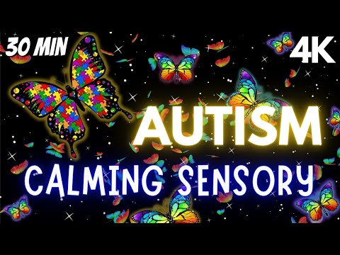 Autism Calming Sensory Music Tension Release Butterfly Visuals