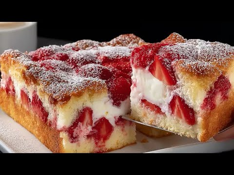 Juicy strawberry cake in a few minutes – it couldn't be easier!
