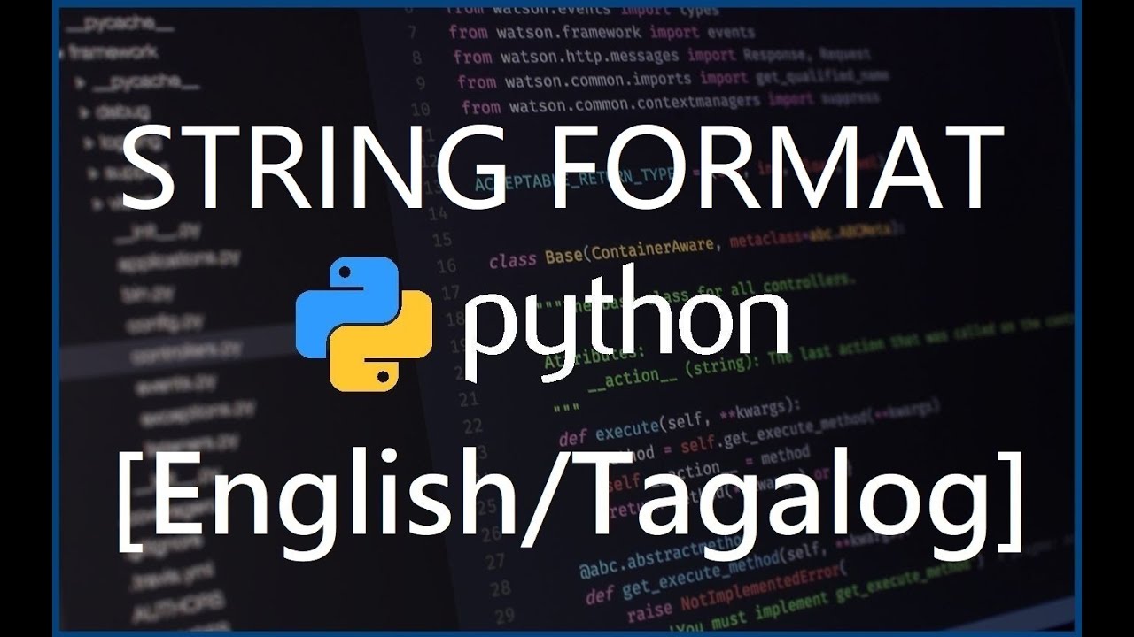 Python Programming for Beginners - 24 String Format Method [English/Tagalog]