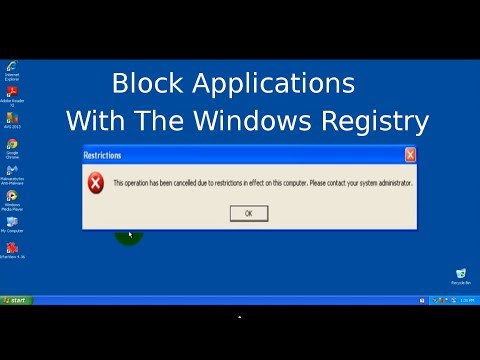 Block Applications ( Programs ) from running using the registry - Windows Tutorial