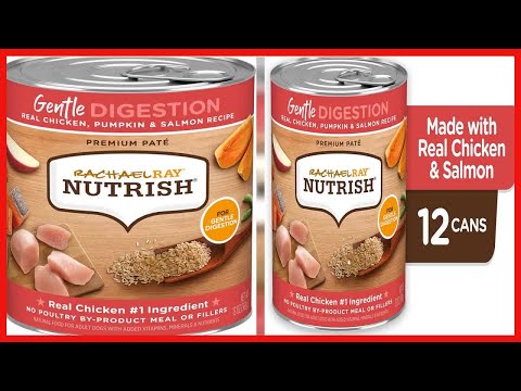 Rachael Ray Nutrish Gentle Digestion Wet Dog Food, Real Chicken, Pumpkin & Salmon, 13 Ounce Can