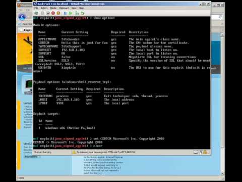 Metasploit Java Signed Applets