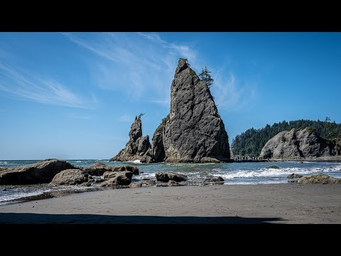 A walk to the "Hole-in-the-Wall" @ Rialto Beach, Olympic Peninsula, WA, USA  (4K)
