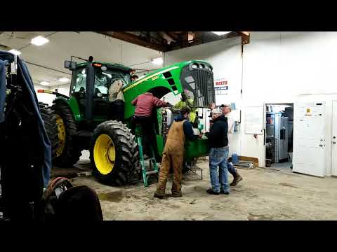 John Deere hood reinstall on 8330 and 6420
