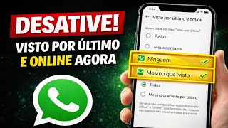 COMO FICAR INVISÍVEL NO WHATSAPP EM 2026! (DESATIVE O ONLINE E VISTO POR ÚLTIMO)