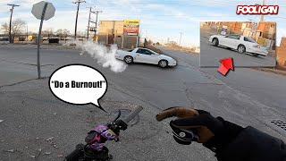 Asked him to ROAST it | Log destroys my rear wheel