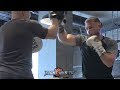 BILLY JOE SAUNDERS FIRING OFF POWERFUL COMBINATIONS ON THE BAG & MITTS IN WORKOUT FOR US DEBUT