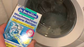 Waschmaschine reinigen mit Hygiene Reiniger von Dr. Beckmann 60 Grad Waschgang Reinigung Anleitung