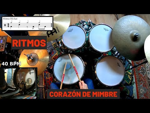 RITMOS de CORAZÓN DE MIMBRE en BATERÍA – Marea (10 Ritmos Fáciles)