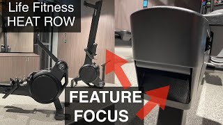 Life Fitness HEAT Row - Transport Handle and Upright Storage Features