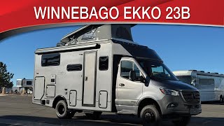 A preview image of the linked video showcasing 2025 Winnebago EKKO 23B