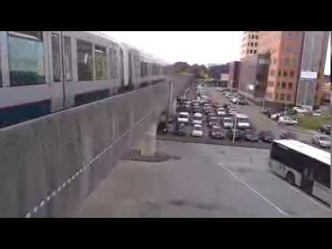 RET Metro 4*Type B (5300) op Spijkenisse Centrum richting R'dam Centraal Enkelspoor (metrolijn D)