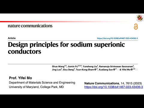 Computational Design Principles for Na-Ion Conductors video thumbnail