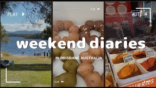 ブリスベンに住む夫婦の休日vlog/６,７月のまとめ/カフェ☕️ハイキング💚マーケット🍎自炊🥢