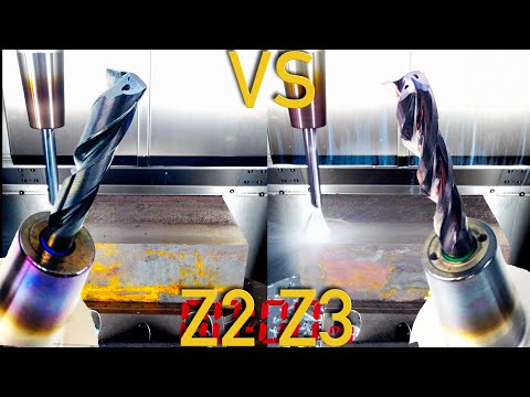 [10 holes in 30sec] 2021 (Schnittdaten bei 01:55)Solid Carbide Drill Cut 2 vs Cut 3 CNC Fräsen