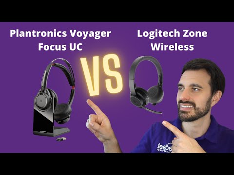 Voyager Focus UC vs Logitech Zone Wireless - MIC Test & Sound Test  Included!