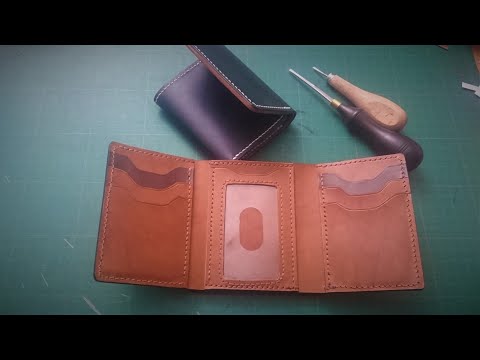 Making a high capacity Trifold Wallet [FREE Pattern] + 3d Configurator [Leathercraft]