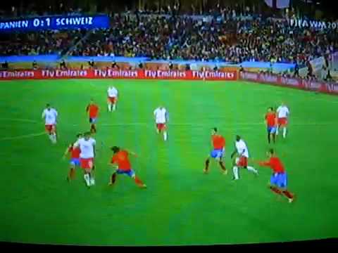 WM 2010 Spanien - Schweiz 0-1 (Gelson FERNANDES - Tor für Schweiz)