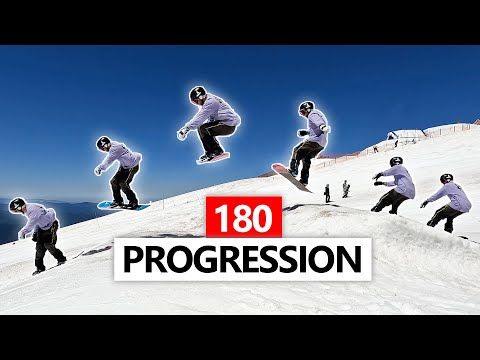 180 Snowboard Trick Progression - From on Snow to Jumps