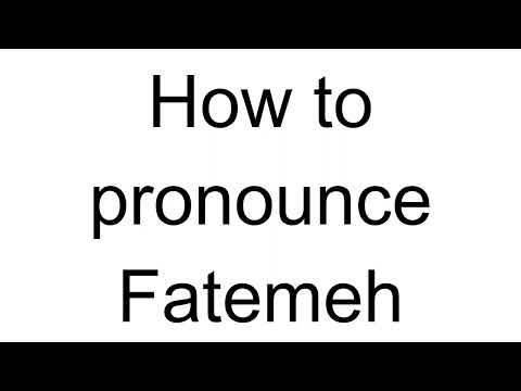 How to Pronounce Fatemeh (Arabic)