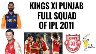 Kings XI Punjab Full Squad Of IPL 2011 (Cricket lover B) | IPL 2011 Full Squads