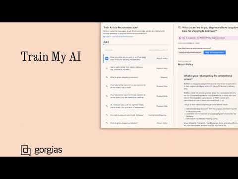 Gorgias 101 Train My Ai