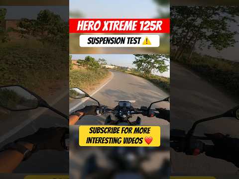 Suspension Test ⚠️ | Hero Xtreme 125R #shortsfeed #short #shorts #india #viral