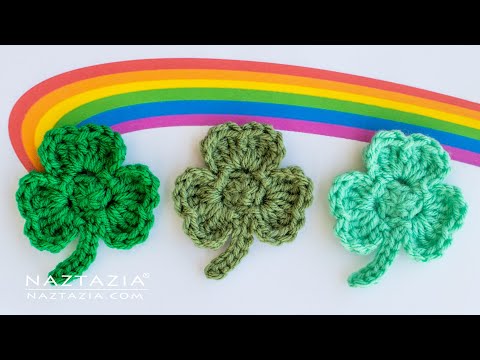 HOW to CROCHET CLOVER SHAMROCK - Irish Crochet for St Patrick's Day