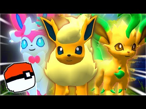 Minecraft Pixelmon GREEN VS BLUE - EEVEE EVOLUTIONS! (Minecraft Pokemon Mod)