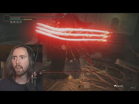 Asmongold fights Mohg, The Omen in Elden Ring