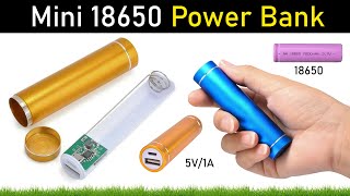 Portable USB 5V Charging Box Shell + Aluminium Body 18650 Mini Power Bank Case | Solder-Free DIY Kit