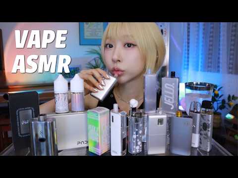 VAPE ASMR) SILVER-COLORED VAPES COLLECTION🤍✨ | 여름에 어울리는 실버 컬러 전자담배 모아보기