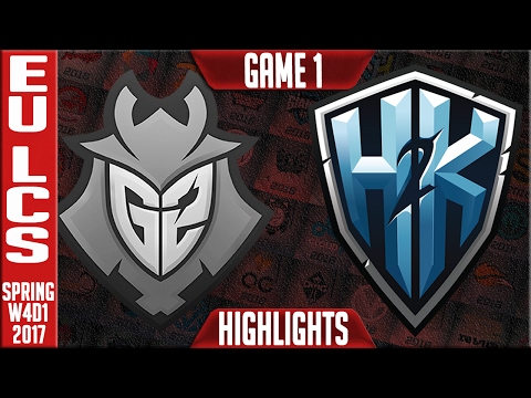 G2 vs H2k Highlights Game 1 - EU LCS W4D1 Spring 2017 - G2 vs H2K G1