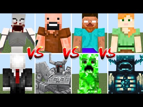 ALL BOSS MOBS TOURNAMENT in Minecraft Mob Battle
