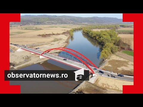 Primul pod rutier construit în Maramureş de la Revoluţie încoace, inaugurat cu mare fast