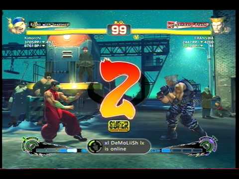 SSF4 AE FRANSWA(Guile) vs Kimorchi(Yun) Online Ranked Match