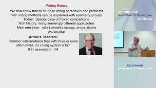 Don Saari - "Hidden Symmetries Inherent to Decision Methods"