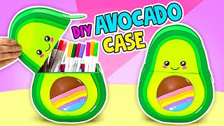 How To Make Cutest Avocado Stationery Case From Cardboard and Foam! 🥑✨