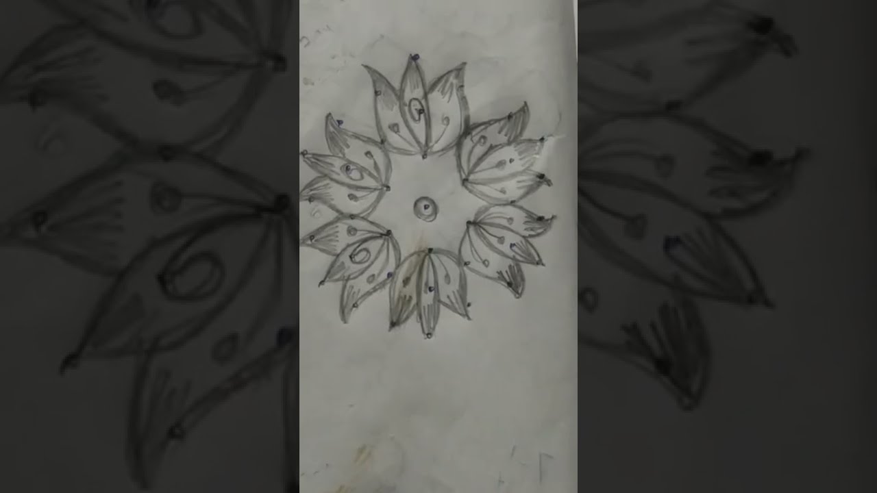 7*4 middle dots Rangoli|easy Rangolis|chowkpurna pokallam| Rangavallulu |shots Rangoli