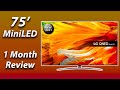 75' 4K LG QNED Mini LED TV Review - 1 Month Review with Mini LED...