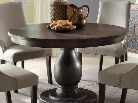 Round wooden dining tables