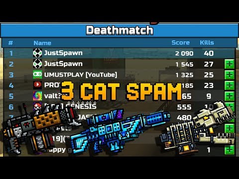 3 Cat Spam (Hedgehog + Cold Silence + Primal Beast) Pixel Gun 3D