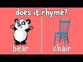 Does It Rhyme PART 2 Learning Rhyming Words For Kids