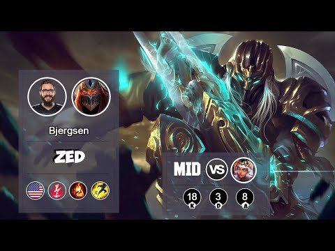 TSM BJERGSEN BACK ON ZED MID vs Qiyana| LOL | S9 NA Challenger - Full Gameplay