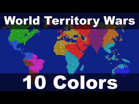 10 Colors Hex Territory Wars World | 250 Subs | Marble Race