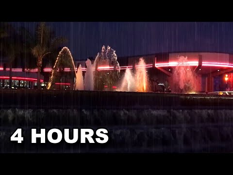 Epcot Fountain of Nations Sleep / Rain Sounds - Extinct Disney World Attraction [4 Hours Relaxation]