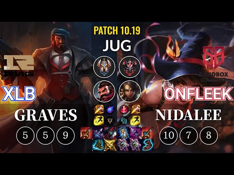 RNG XLB Graves vs SB OnFleek Nidalee Jungle - KR Patch 10.19
