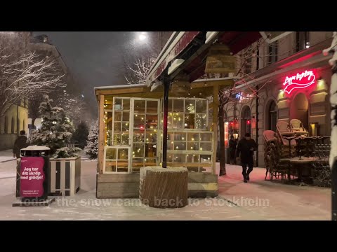 Caminhadas em Estocolmo: Swedenborgsgatan na neve