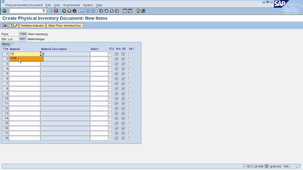 SAP MM - Physical Inventory
